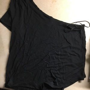 Urban outfitters black one shoulder top